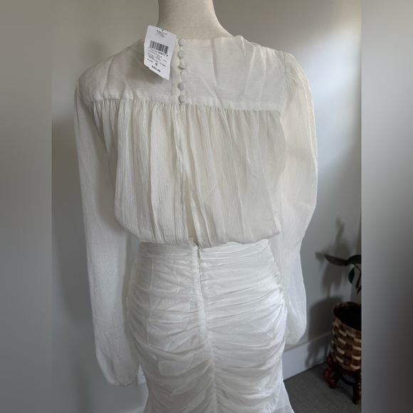 Windsor White Long Sleeve Short Dress Size Small - Picture 8 of 10